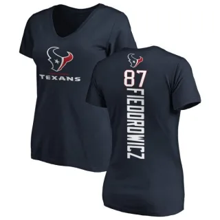 C.J. Fiedorowicz Women's Houston Texans Backer Slim Fit T-Shirt - Navy