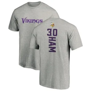 C.J. Ham Minnesota Vikings Backer T-Shirt - Ash