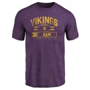 C.J. Ham Minnesota Vikings Flanker Tri-Blend T-Shirt - Purple