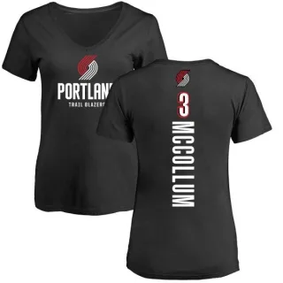 C.J. McCollum Women's Portland Trail Blazers Black Backer T-Shirt