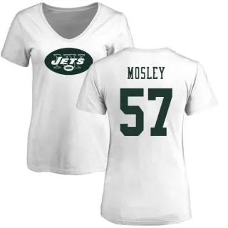 C.J. Mosley Women's New York Jets Name & Number Logo Slim Fit T-Shirt - White