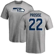 C.J. Prosise Seattle Seahawks Name & Number Logo T-Shirt - Ash