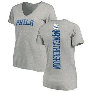 Clarence Weatherspoon Women's Philadelphia 76ers Ash Backer T-Shirt