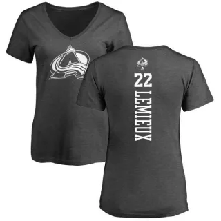 Claude Lemieux Women's Colorado Avalanche One Color Backer T-Shirt - Charcoal