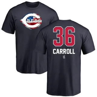 Clay Carroll Cincinnati Reds Name and Number Banner Wave T-Shirt - Navy