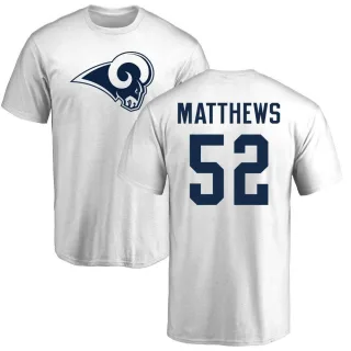 Clay Matthews Los Angeles Rams Name & Number Logo T-Shirt - White