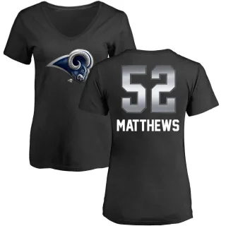 Clay Matthews Women's Los Angeles Rams Midnight Mascot T-Shirt - Black