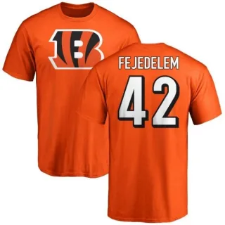 Clayton Fejedelem Cincinnati Bengals Name & Number Logo T-Shirt - Orange