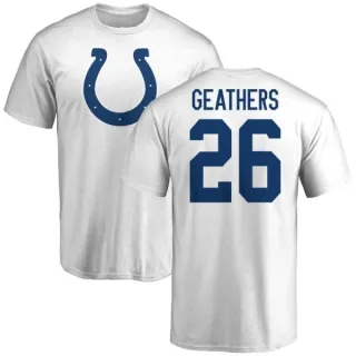 Clayton Geathers Indianapolis Colts Name & Number Logo T-Shirt - White