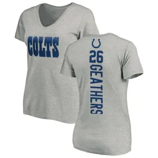 Clayton Geathers Women's Indianapolis Colts Backer V-Neck T-Shirt - Ash