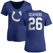 Clayton Geathers Women's Indianapolis Colts Name & Number Logo Slim Fit T-Shirt - Royal