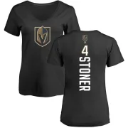 Clayton Stoner Women's Vegas Golden Knights Backer Slim Fit V-Neck T-Shirt - Black