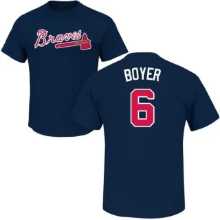 Clete Boyer Atlanta Braves Name & Number T-Shirt - Navy