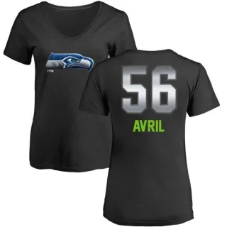 Cliff Avril Women's Seattle Seahawks Midnight Mascot T-Shirt - Black