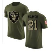 Cliff Branch Oakland Raiders Olive Salute to Service Legend T-Shirt