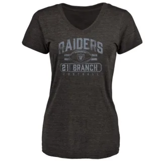 Cliff Branch Women's Oakland Raiders Flanker Tri-Blend T-Shirt - Black