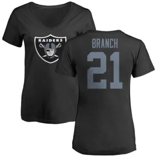 Cliff Branch Women's Oakland Raiders Name & Number Logo Slim Fit T-Shirt - Black