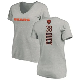 Clifton Duck Women's Chicago Bears Backer V-Neck T-Shirt - Ash