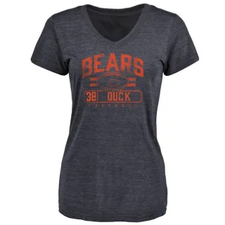 Clifton Duck Women's Chicago Bears Flanker Tri-Blend T-Shirt - Navy