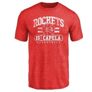 Clint Capela Houston Rockets Red Baseline Tri-Blend T-Shirt
