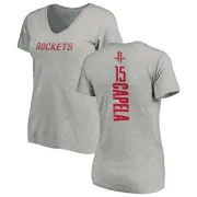 Clint Capela Women's Houston Rockets Ash Backer T-Shirt