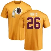 Clinton Portis Washington Redskins Name & Number Logo T-Shirt - Gold