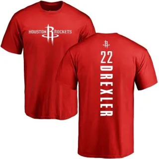 Clyde Drexler Houston Rockets Red Backer T-Shirt