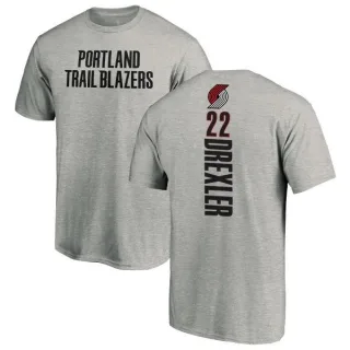 Clyde Drexler Portland Trail Blazers Ash Backer T-Shirt