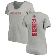 Clyde Drexler Women's Houston Rockets Ash Backer T-Shirt