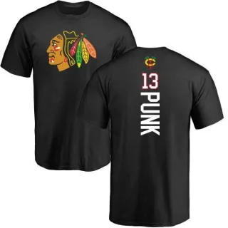 CM Punk Chicago Blackhawks Backer T-Shirt - Black