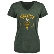 Coco Crisp Women's Oakland Athletics Base Runner Tri-Blend T-Shirt - Green