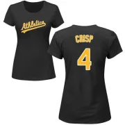 Coco Crisp Women's Oakland Athletics Name & Number T-Shirt - Black