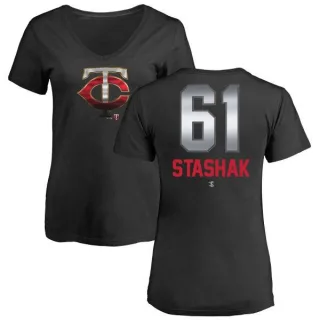 Cody Stashak Women's Minnesota Twins Midnight Mascot V-Neck T-Shirt - Black