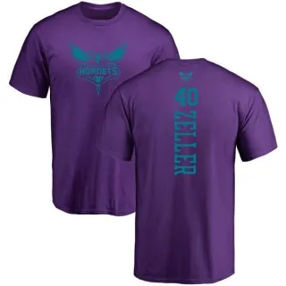 Cody Zeller Charlotte Hornets Purple One Color Backer T-Shirt
