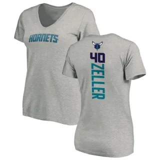 Cody Zeller Women's Charlotte Hornets Ash Backer T-Shirt