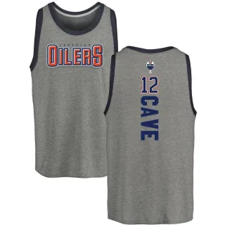 Colby Cave Edmonton Oilers Backer Tri-Blend Tank - Heathered Gray