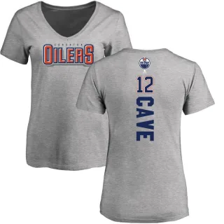 Colby Cave Women's Edmonton Oilers Backer T-Shirt - Ash