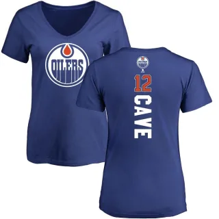 Colby Cave Women's Edmonton Oilers Backer T-Shirt - Royal