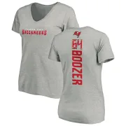 Cole Boozer Women's Tampa Bay Buccaneers Backer V-Neck T-Shirt - Ash