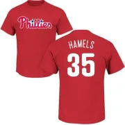 Cole Hamels Philadelphia Phillies Name & Number T-Shirt - Red