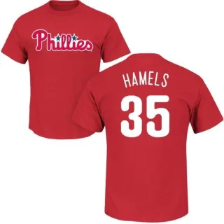 Cole Hamels Philadelphia Phillies Name & Number T-Shirt - Red