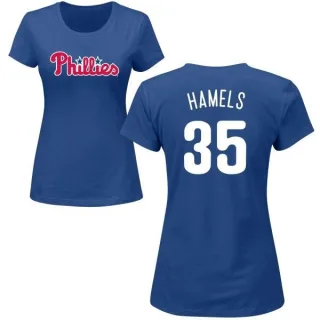 Cole Hamels Women's Philadelphia Phillies Name & Number T-Shirt - Royal