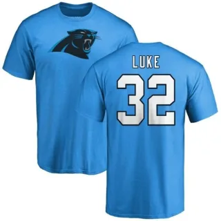 Cole Luke Carolina Panthers Name & Number Logo T-Shirt - Blue