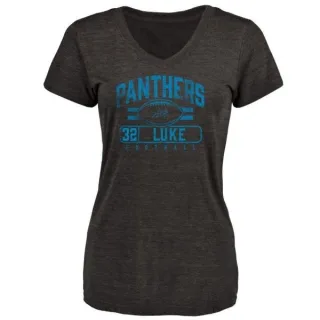 Cole Luke Women's Carolina Panthers Flanker Tri-Blend T-Shirt - Black