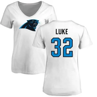 Cole Luke Women's Carolina Panthers Name & Number Logo Slim Fit T-Shirt - White