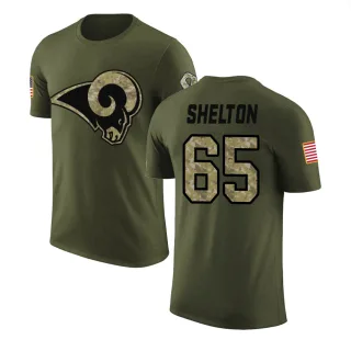 Coleman Shelton Los Angeles Rams Olive Salute to Service Legend T-Shirt