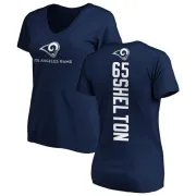 Coleman Shelton Women's Los Angeles Rams Backer Slim Fit T-Shirt - Navy