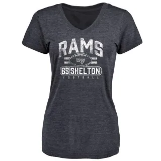 Coleman Shelton Women's Los Angeles Rams Flanker Tri-Blend T-Shirt - Navy