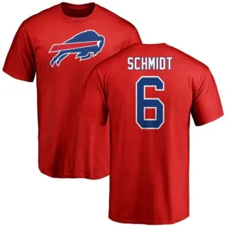 Colton Schmidt Buffalo Bills Name & Number Logo T-Shirt - Red