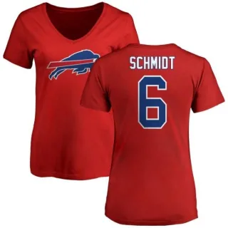 Colton Schmidt Women's Buffalo Bills Name & Number Logo Slim Fit T-Shirt - Red